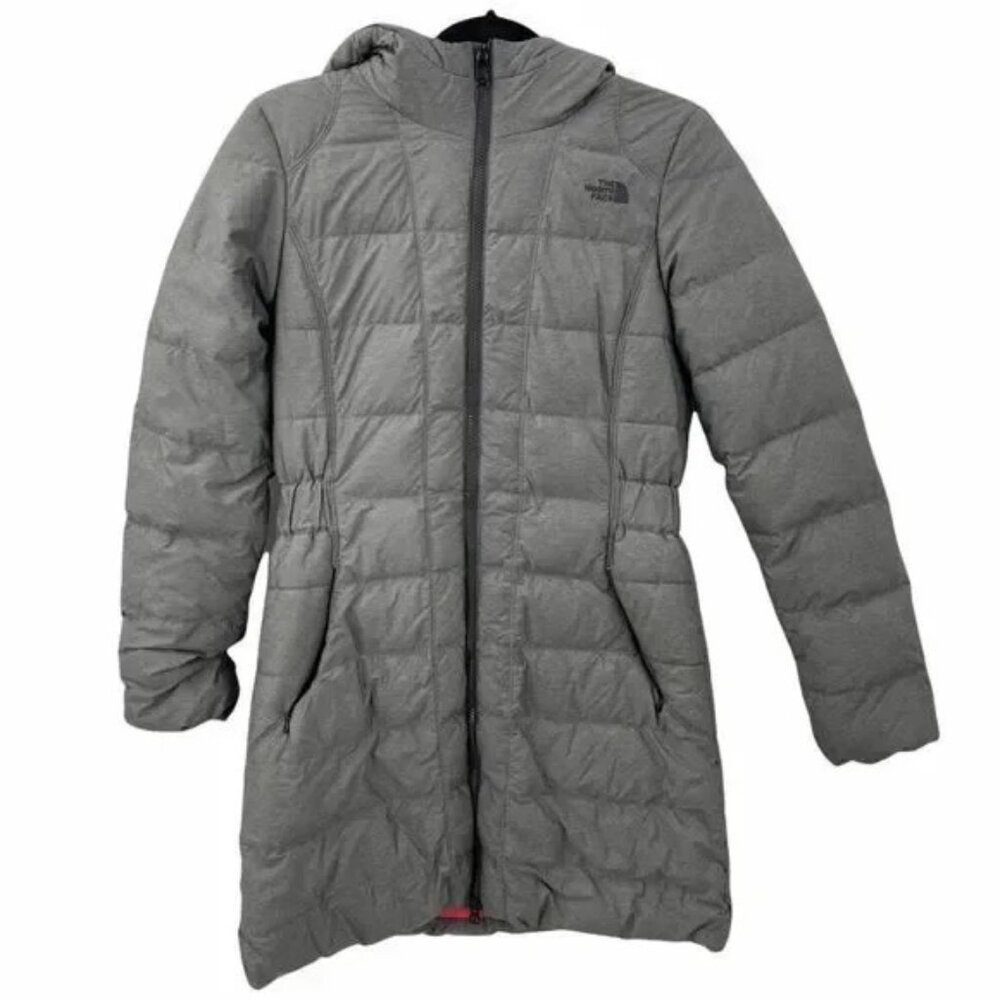 The North Face Gray Goose Hooded Medium-length Jacket